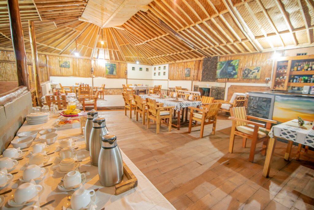 Restaurant for Bakiga Lodge of Bwindi Ruhija Sector
