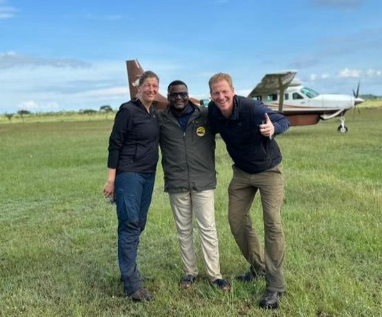 Our Clients at Ikoma Airstrip in Serengeti ready to Fly to Kigali International Airport