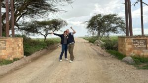 Our Clients at the entrance of Serengeti National Park
