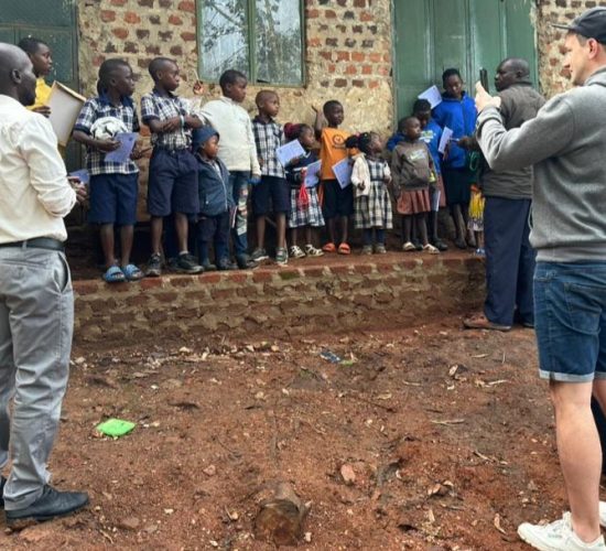 Our Guests during their outreach at Mothercare Primary School