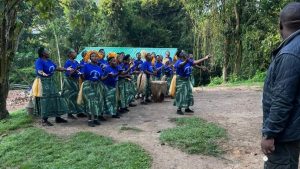 Our Guests getting Entertained after Gorilla Trekking in Rushaga