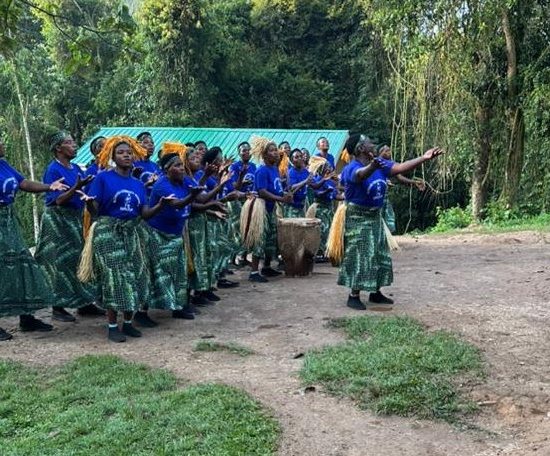 Our Guests getting Entertained after Gorilla Trekking in Rushaga