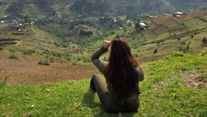 Our Seasoned Solo Traveler enjoying her moment