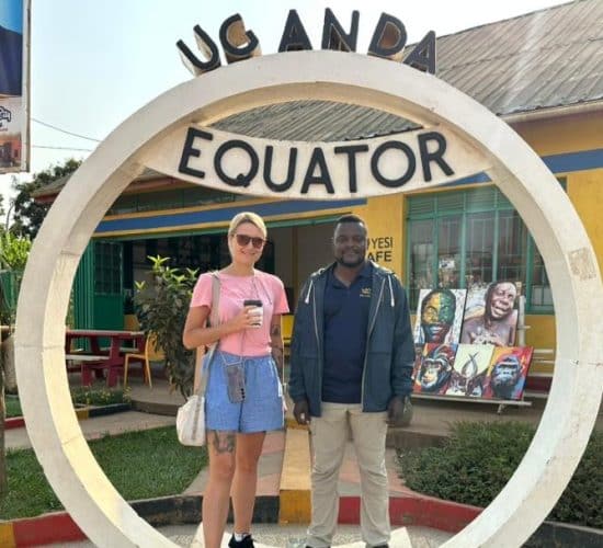 Photo moment at Kayabwe Equator Monument
