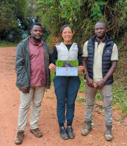 Our Guest with a Gorilla Trekking Certificate